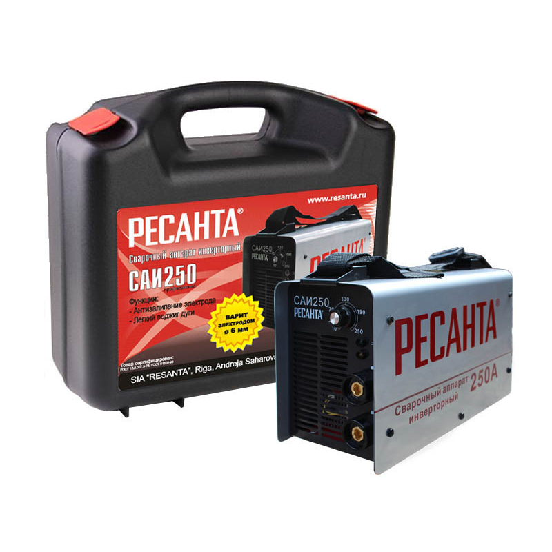 Сварочный аппарат саи-250  9,5 квт (в кейсе) (1) "ресанта"