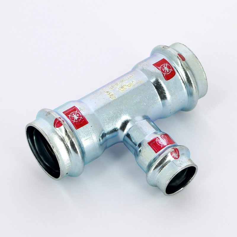 Тройник пресс 28x18x28 оцинкованная сталь Prestabo VIEGA