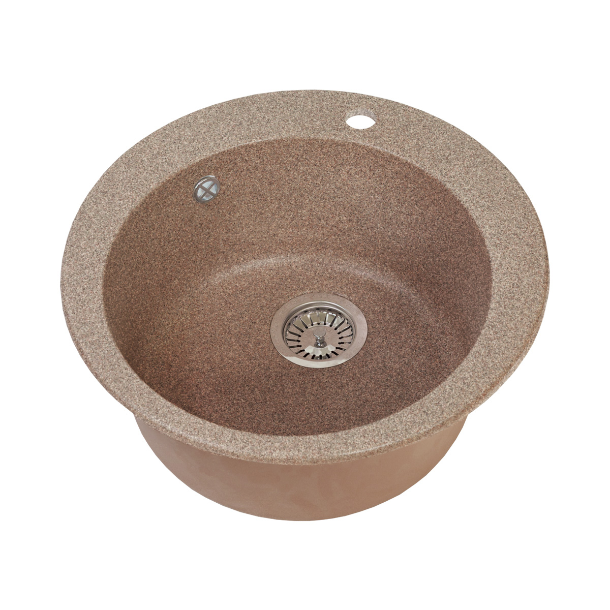 Мойка для кухни врезная искуств. камень gs-05-307 d-510 мм терракот "granstones"