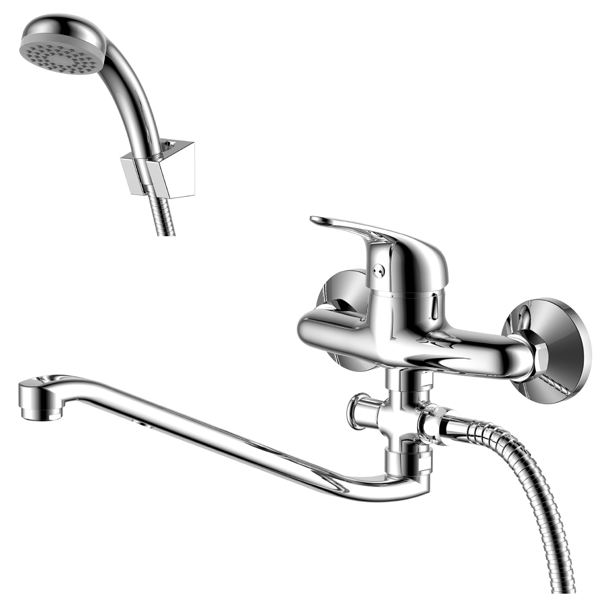 Смеситель для ванн  y40-35  s-образн. плоский излив (1/12) "rossinka"