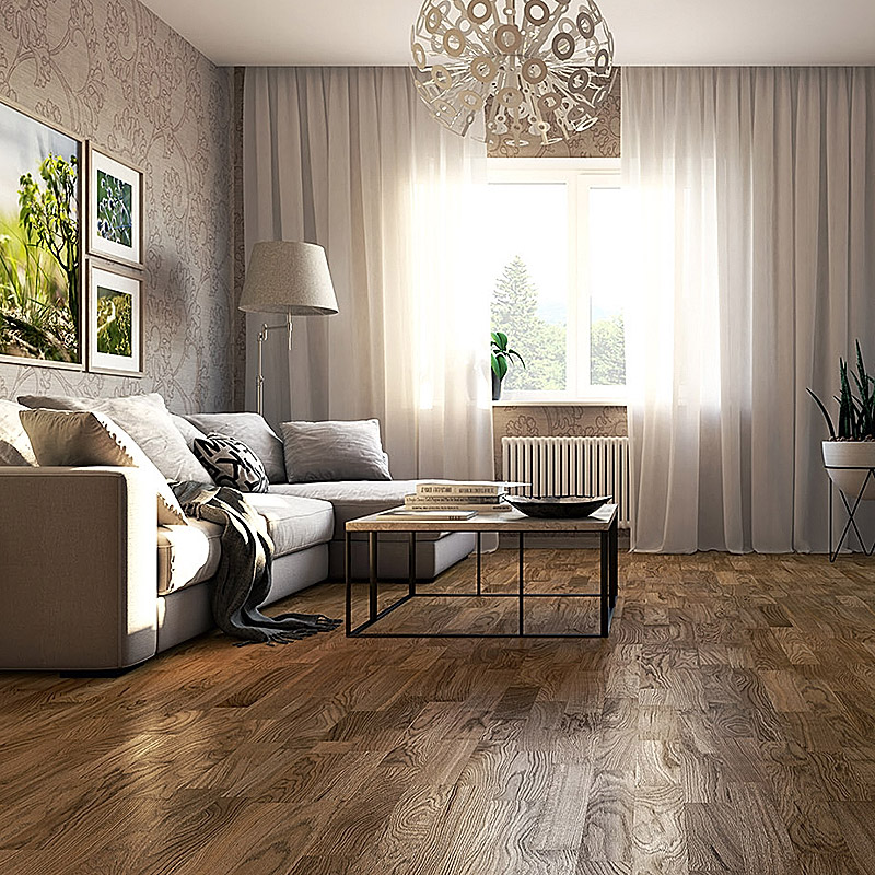 Паркетная доска Polarwood Дуб Тоффи матовый трехполосный Oak Toffee Matt Loc 3S