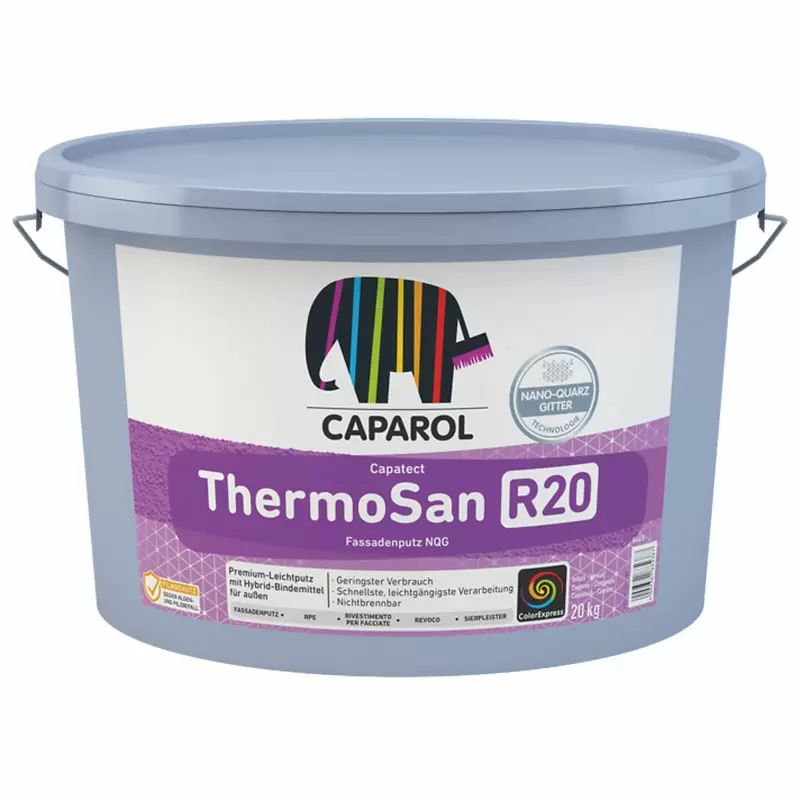 CAPAROL THERMOSAN FASSADENPUTZ NQG R20 штукатурка декоративная, короед, база 1 (20кг)