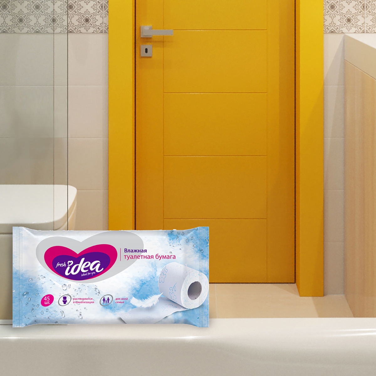 Туалетная бумага влажная упак. 40 листов (1/35) "fresh idea"