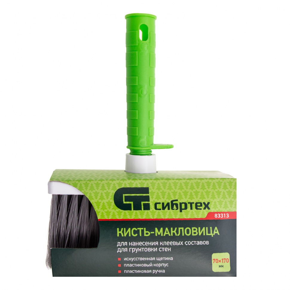 Кисть-макловица, 70 x 170, искусственная щетина, пластиковый корпус, пластиковая ручкаСибртех (83313)