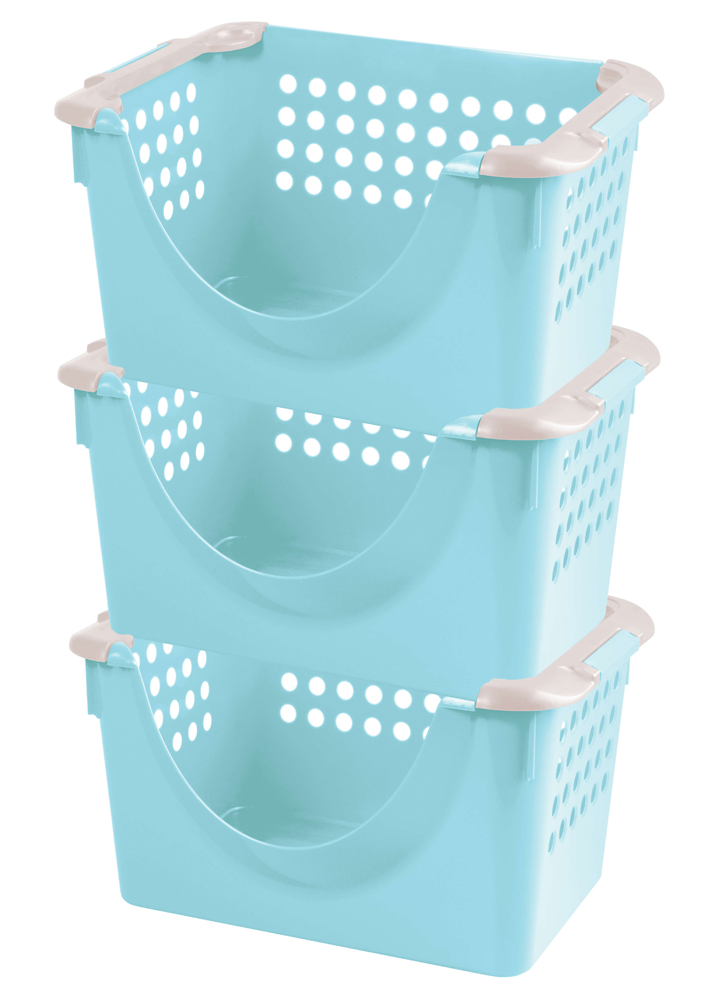 Корзины универс. "мобильная этажерка" набор 3 шт. 425*310*230 мм (1/3) "бытпласт"