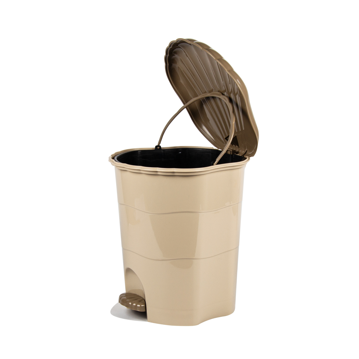 Ведро для мусора 11 л с педалью (латте/капучино) (1/2) "виолет"