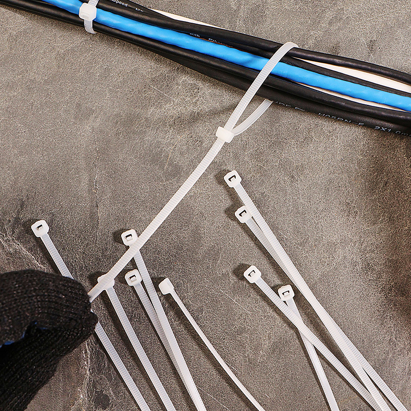 Хомуты нейлон 3,6 х 300 мм (набор 100 шт.), белые (1/10/100) "rexant" 07-0300