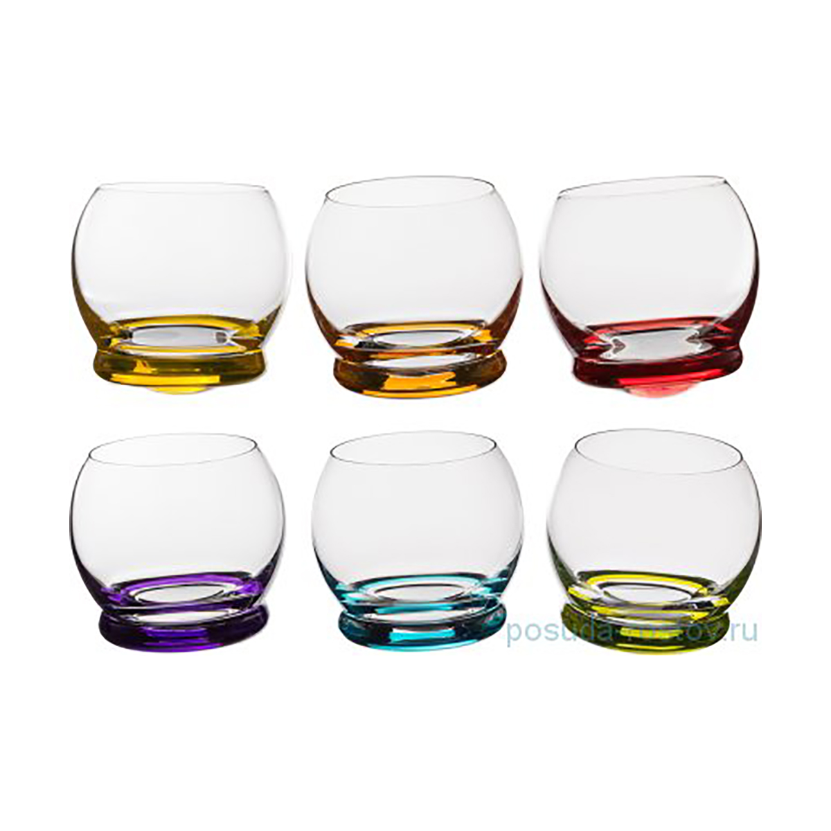 Стакан для виски "crazy" 390 мл (набор 6 шт.) (1/8) "crystalex" 25250/d4718/390