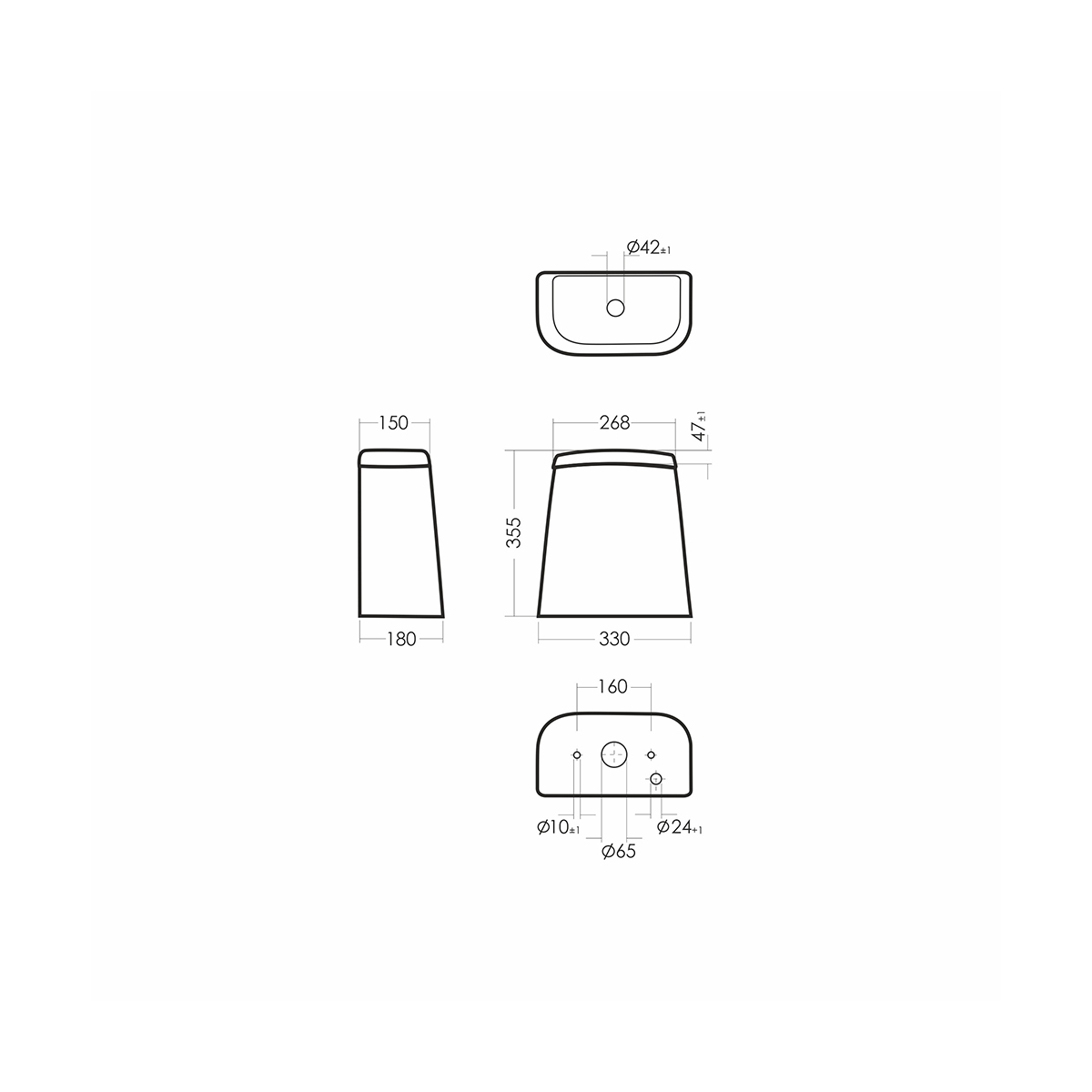 Унитаз напольный "лада" комфорт белый "sanita" wc.cc/lada/2-dm/wht.g/s1