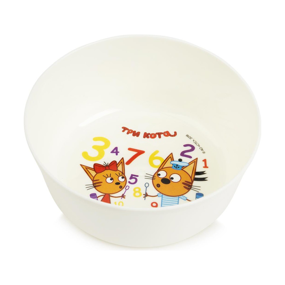 Миска детская "три кота" обучайка 430 мл  (1/12) "little angel"  la1222