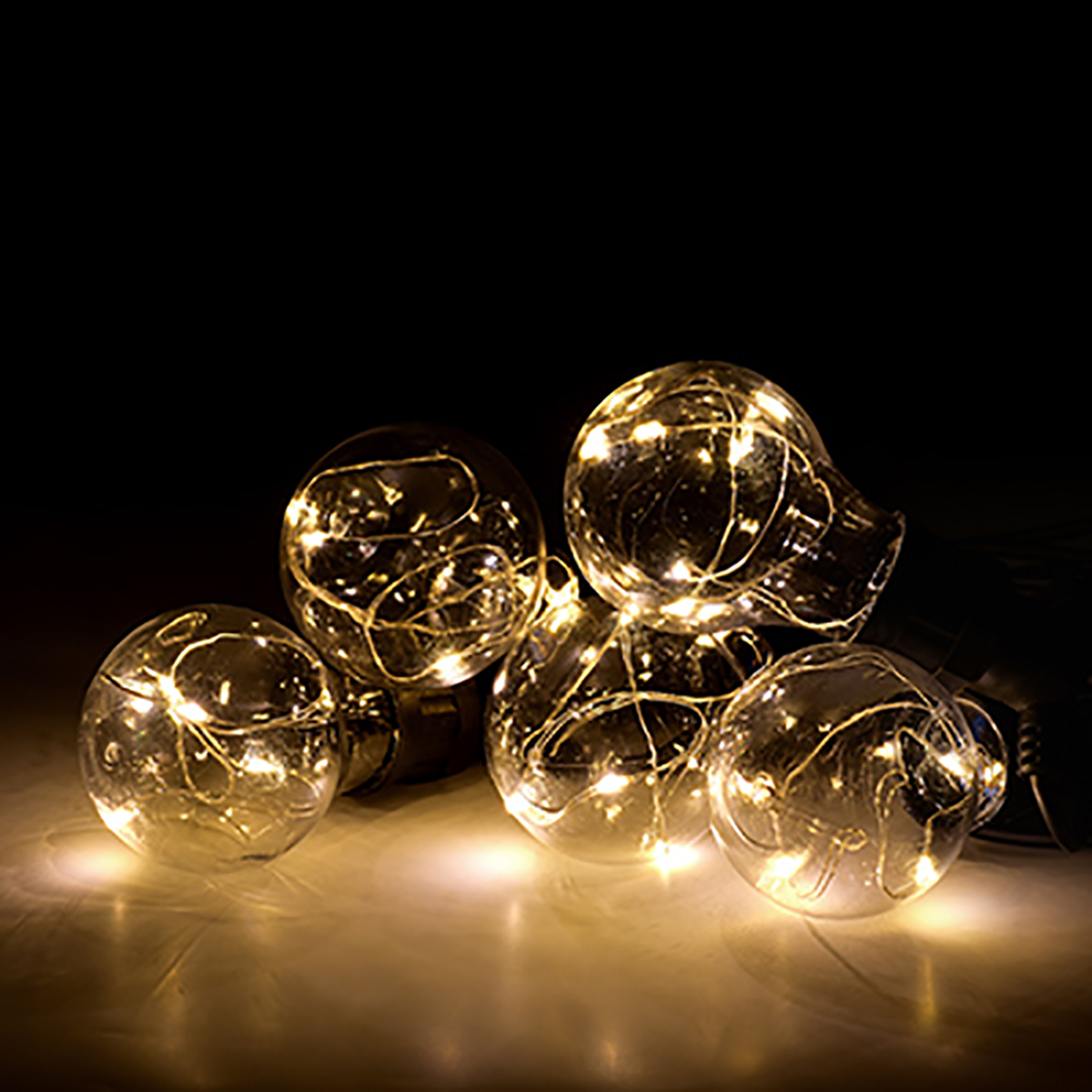 Электрогирлянда "ретро лампы" 5 м, 5 ламп, 8 реж., с блоком питания (1/4) "vegas"