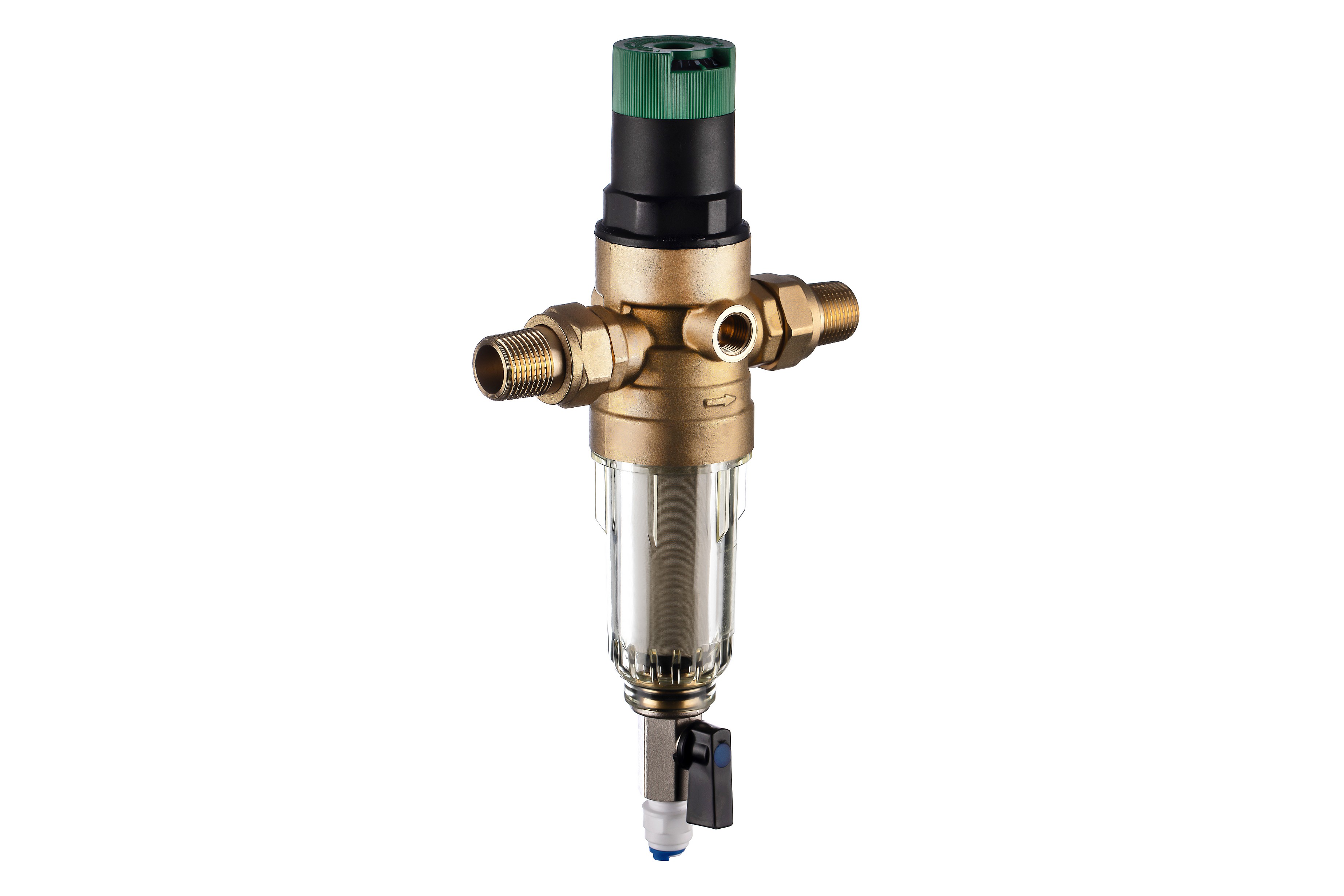 Фильтр магистральный для тонкой очистки 1/2", промывной, Гейзер Бастион, для ХВС с редуктором