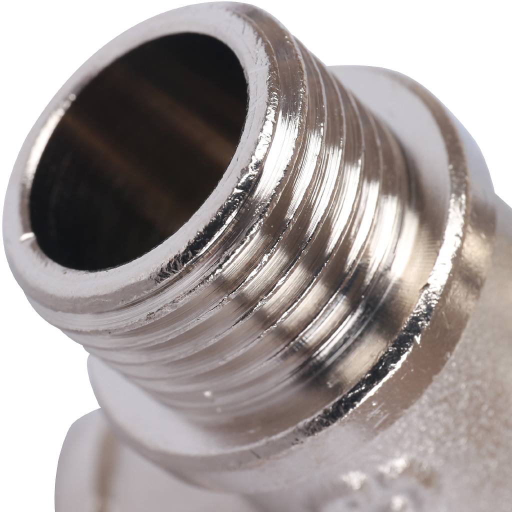 Тройник резьбовой ВН 1/2" никель STOUT