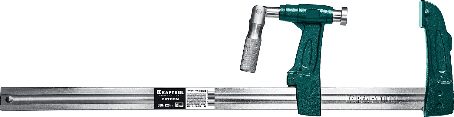 KRAFTOOL E -60/12, 125 х 600 мм, мощная струбцина F (32013-125-600)