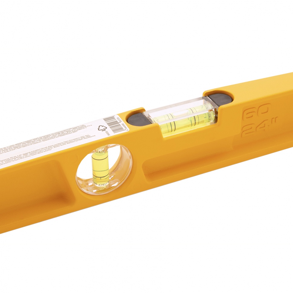 Уровень литой, 600 мм, 2 глазка, ударные площадки Denzel (34935)