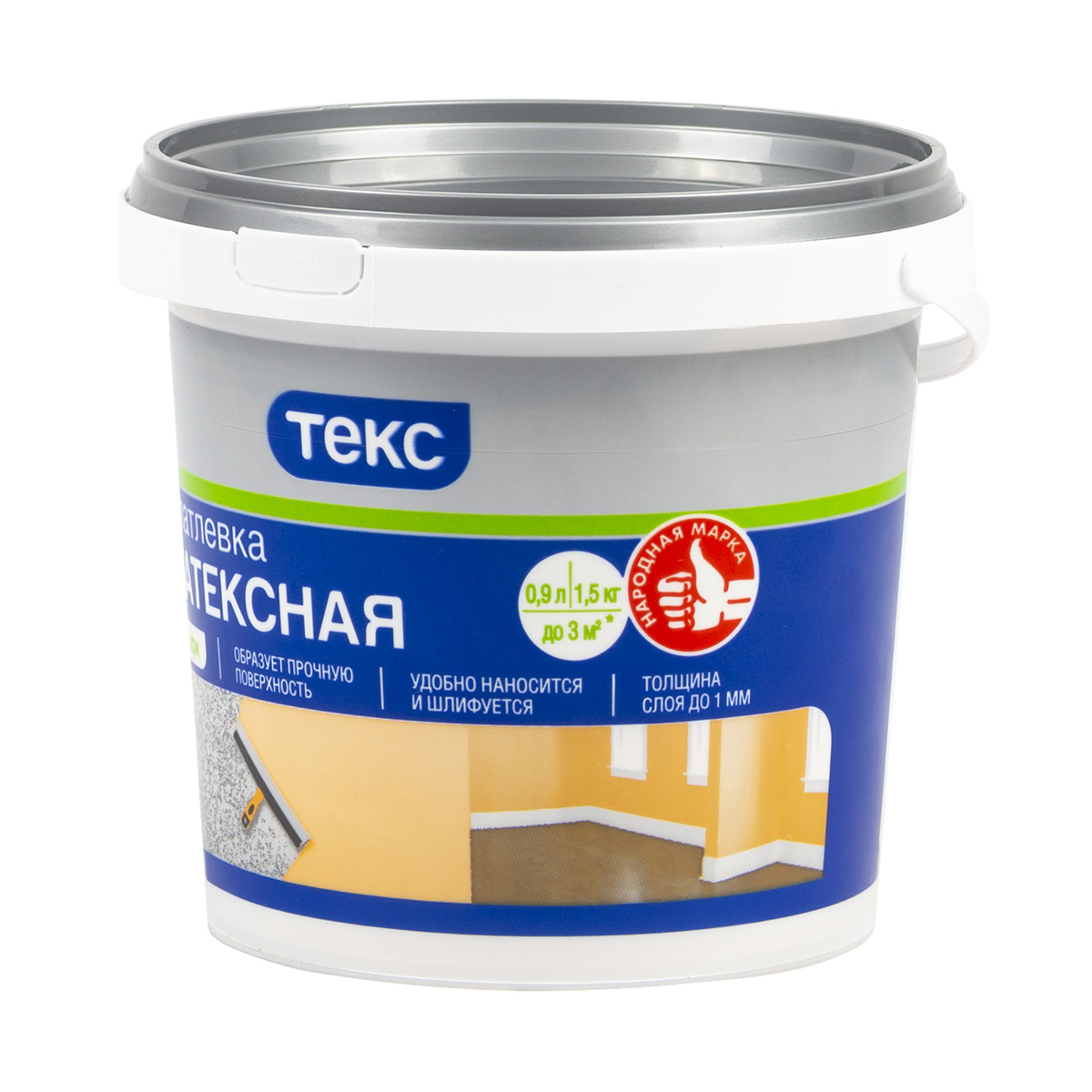 Шпатлевка латексная "профи"  1,5 кг (1/18) текс