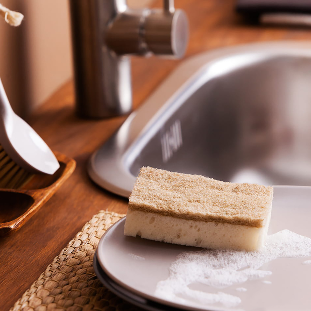 Губки для посуды "эко натурал" упак. 2 шт. (1/28) "york"