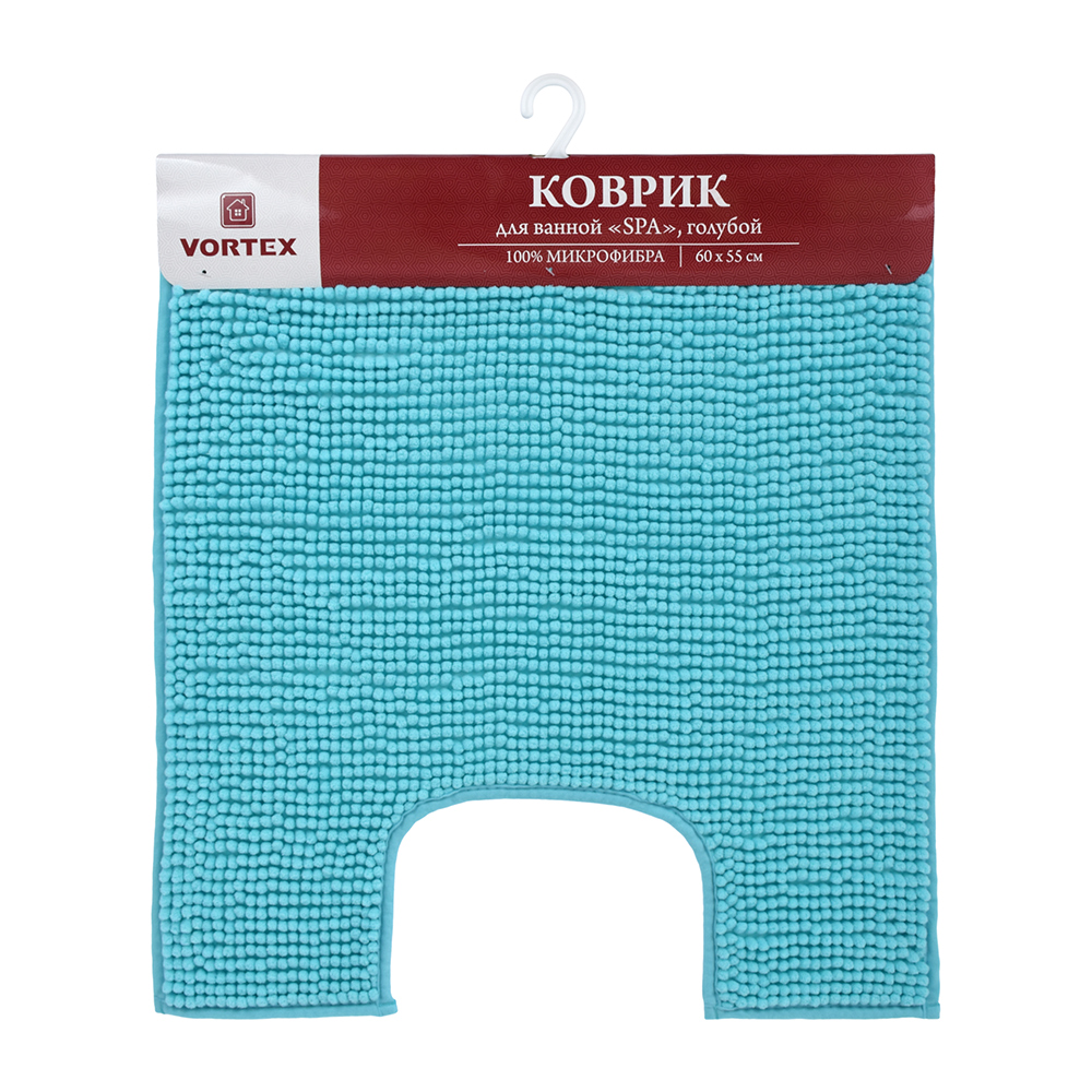 Коврик для туалета "spa" 60*55 см (голубой) (1/10) "vortex" 24267