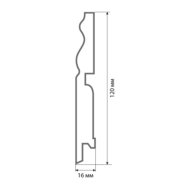 Finitura dekor RP 120х16х2400/ белый ASW