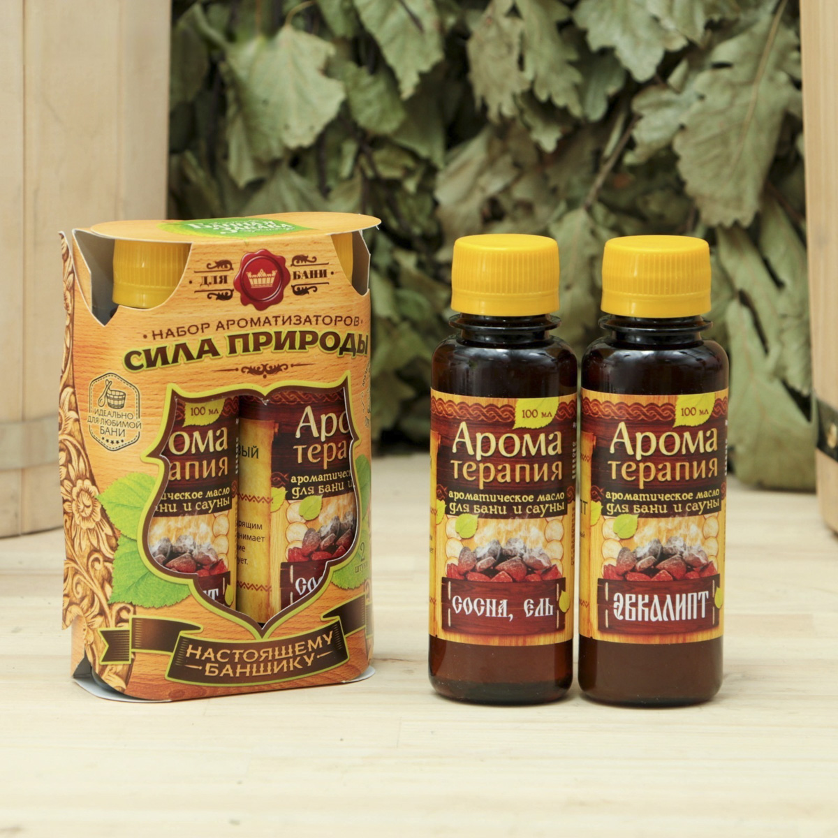 Ароматизатор для бани и сауны "сила природы" набор 2 шт. х 100 мл "банная забава" 1481856
