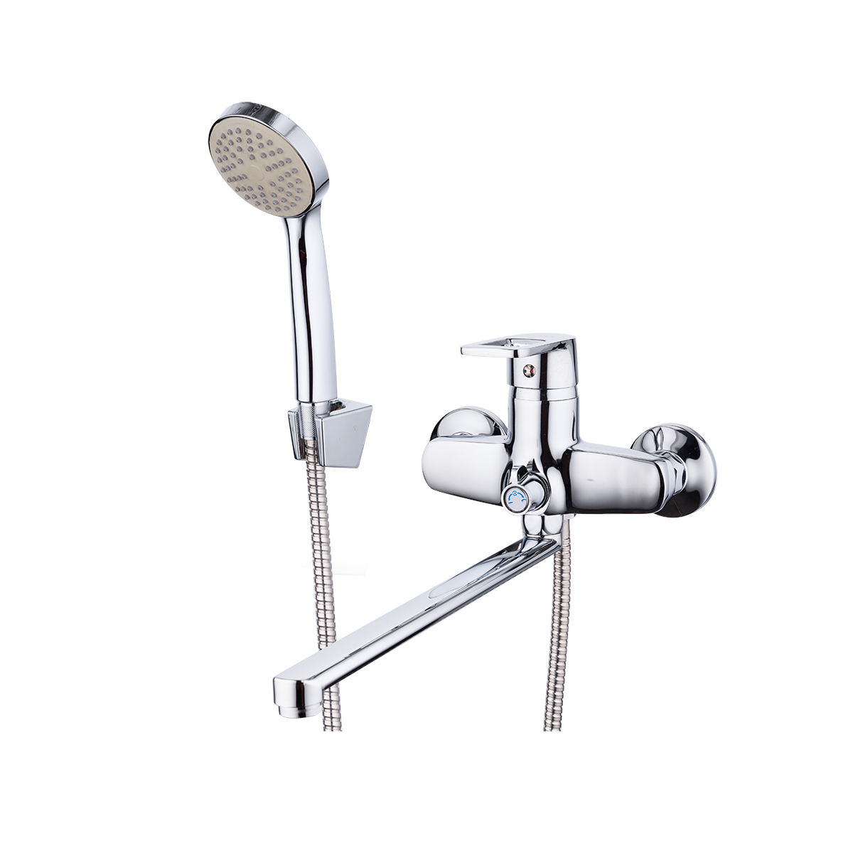 Смеситель для ванн r22072 длинный поворотн. излив, хром (1/10) "frud"