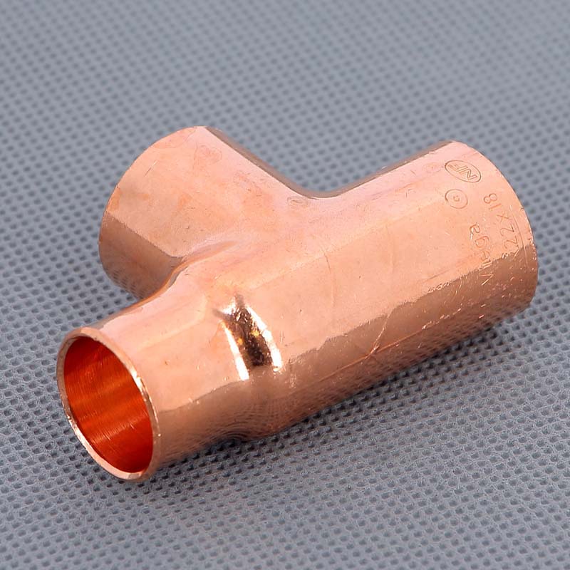 Тройник переходной под пайку 22 х 22 х 18 мм VIEGA медный