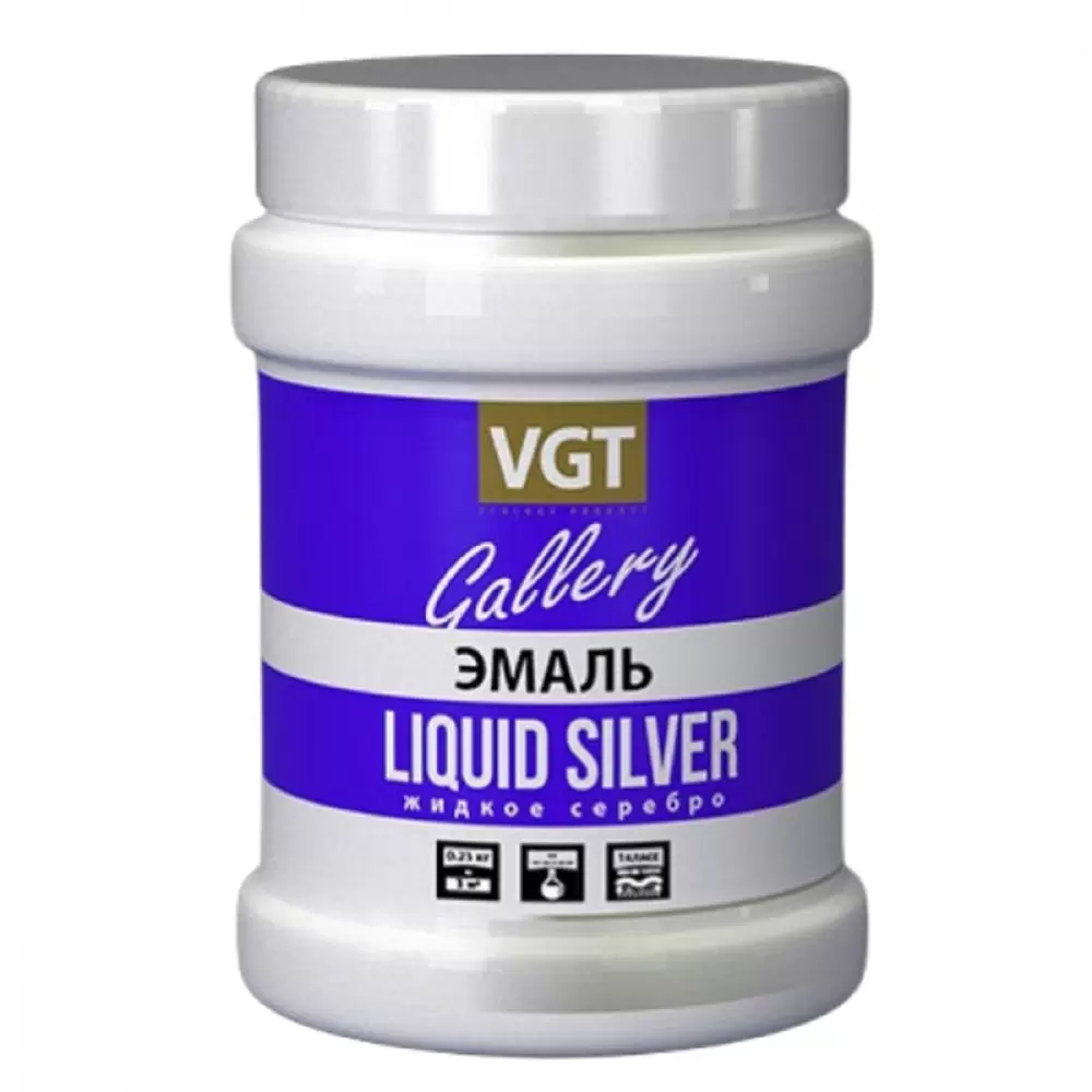 VGT ВД-АК-1179 МЕТАЛЛИК эмаль универсальная, жидкое серебро (0,23кг)