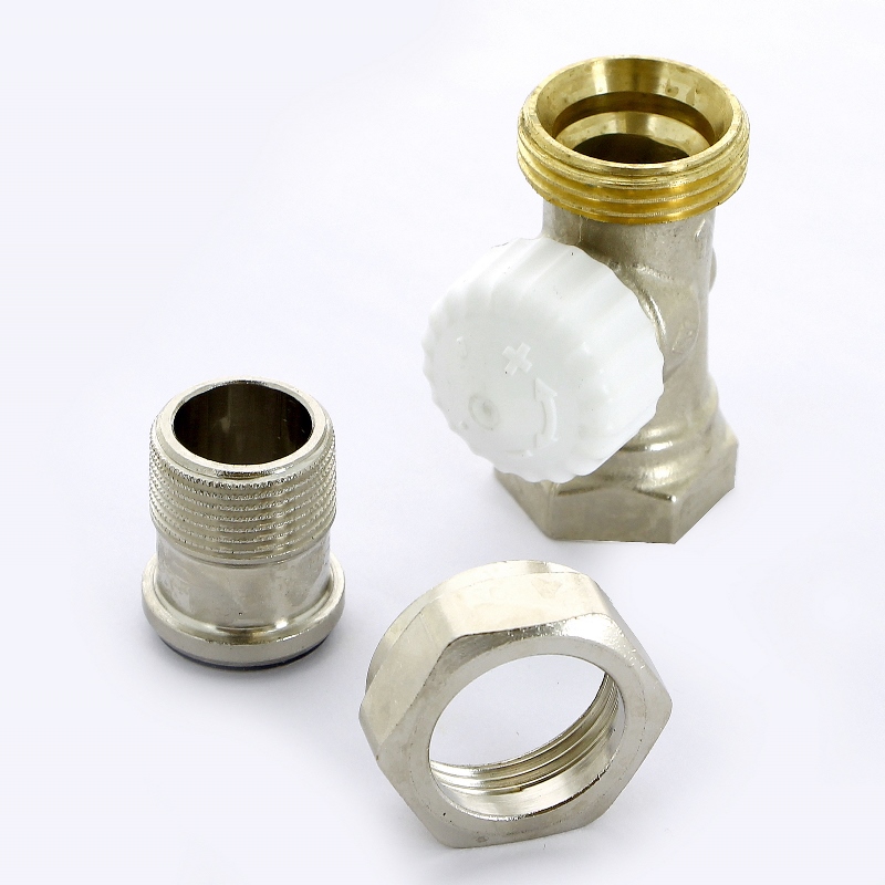 Вентиль термостатический 3/4 ВН прямой с разъемным соединением UNI-FITT THERMO Kvs 0.85