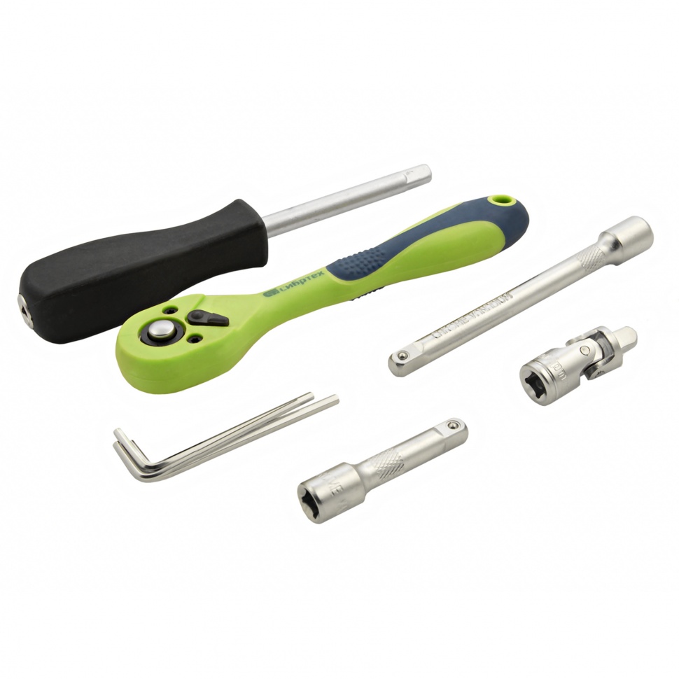 Набор инструментов 56 предметов, CrV, 1/4" Сибртех (13525)