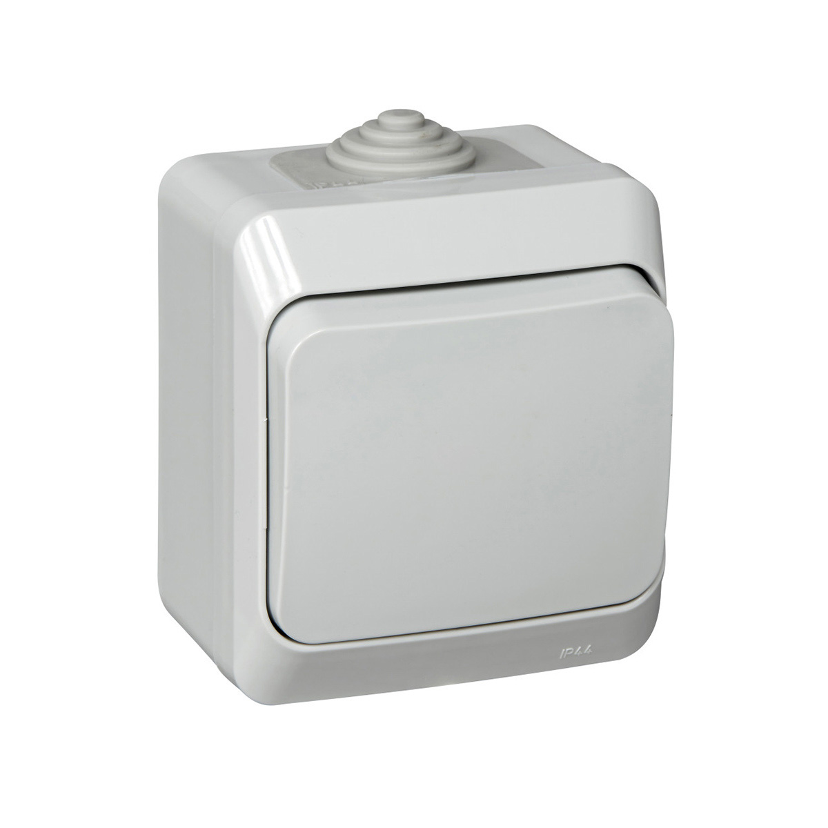 Выключатель открыт. уст. "этюд" ip44 1 кл. 10а, серый (1/14/112) "schneider"