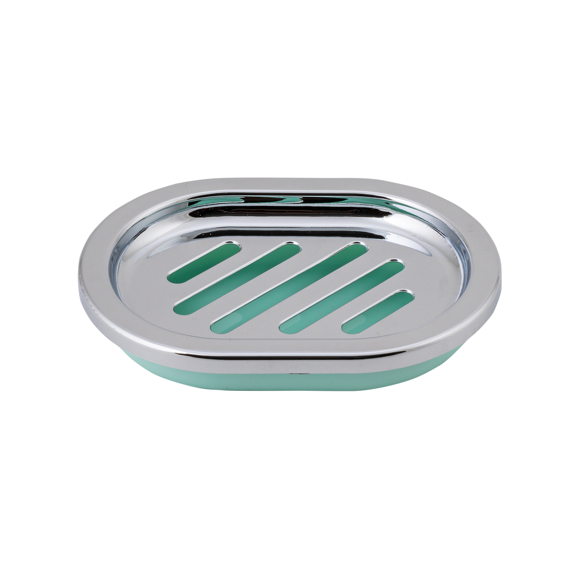 Мыльница "альма" пласт. (мятный) (1/12) "swensa" swp-2100mnt-04