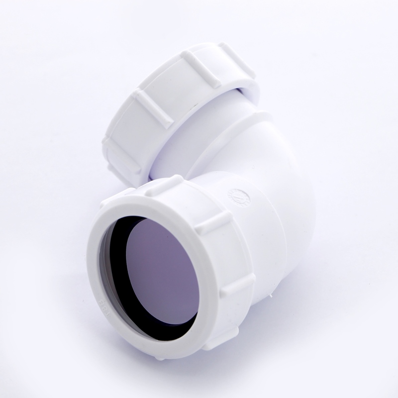 Отвод 90° канализационный 1"1/2 x 40 мм компрессионный McALPINE, белый