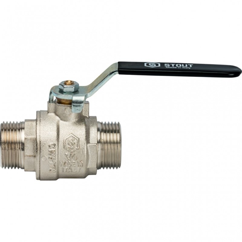 Кран шаровый STOUT НН 3/4" полнопроходной, рычаг