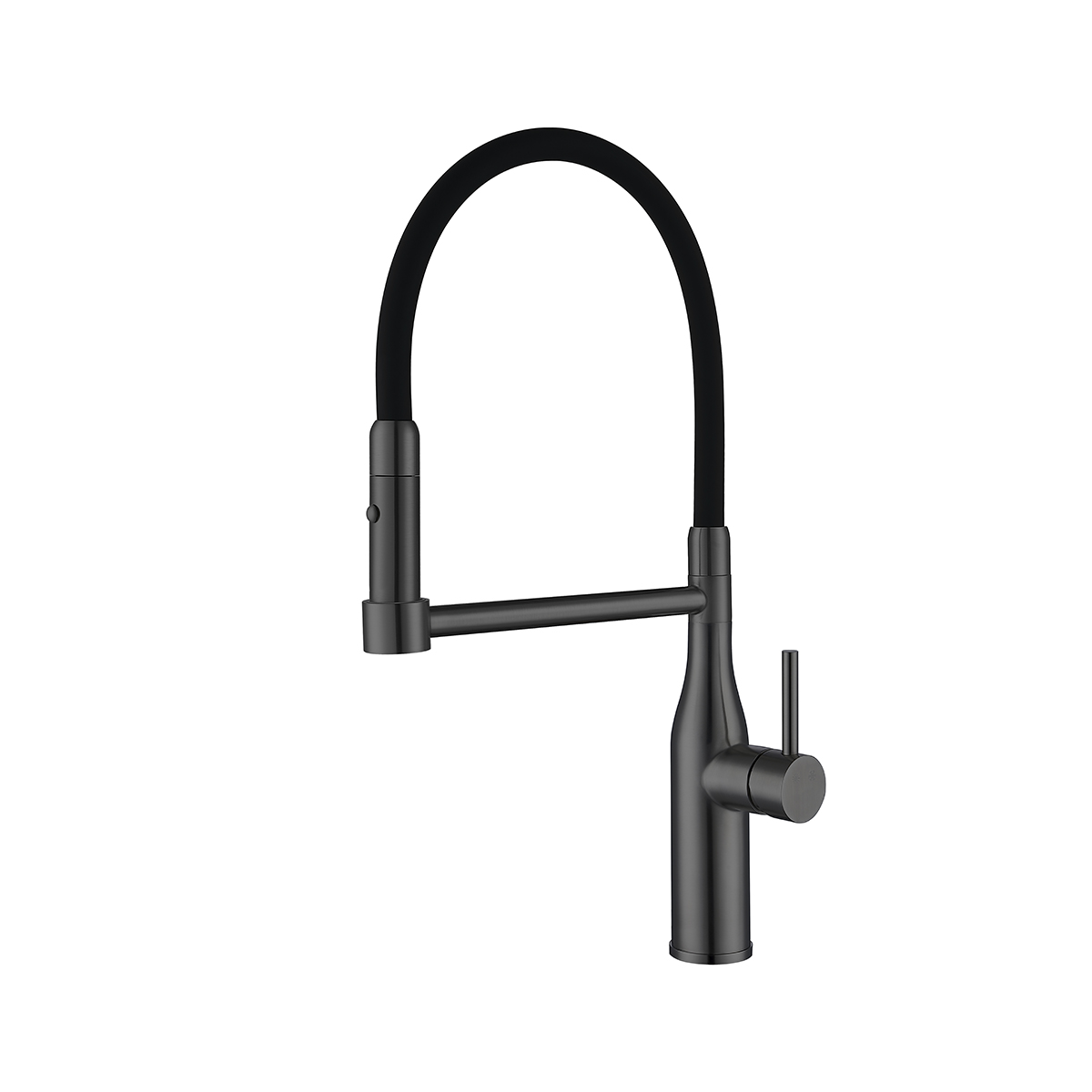 Смеситель для кухни g4398-51 гибкий излив, стальн./черный (1/8) "gappo"