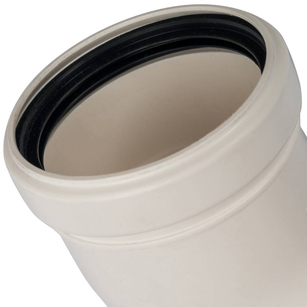 Угол 87° D=80 мм для конденсационных котлов, с кронштейном, PP-FE STOUT