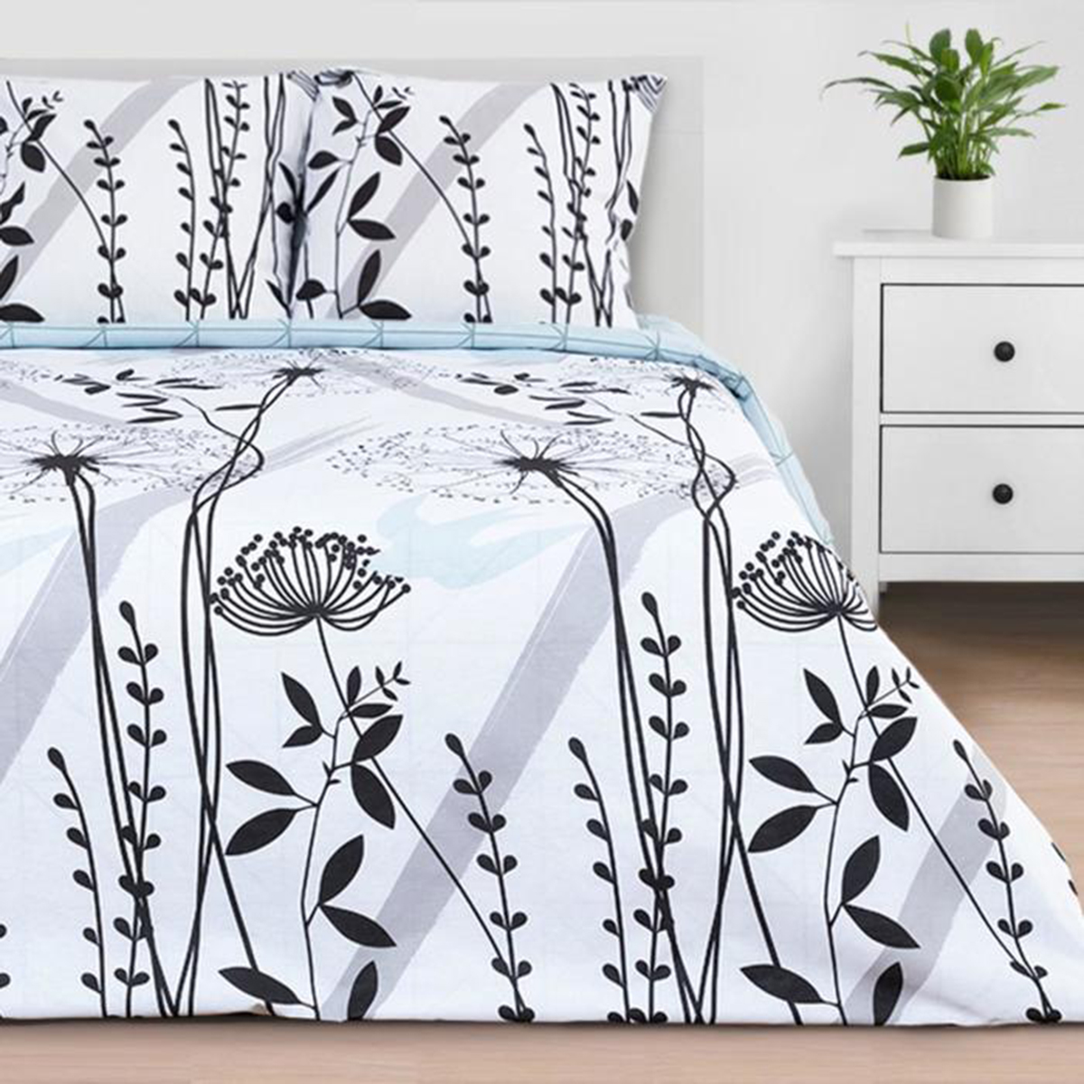 Постельное белье "этель" одуванчик евро (бязь) (1) 5181618