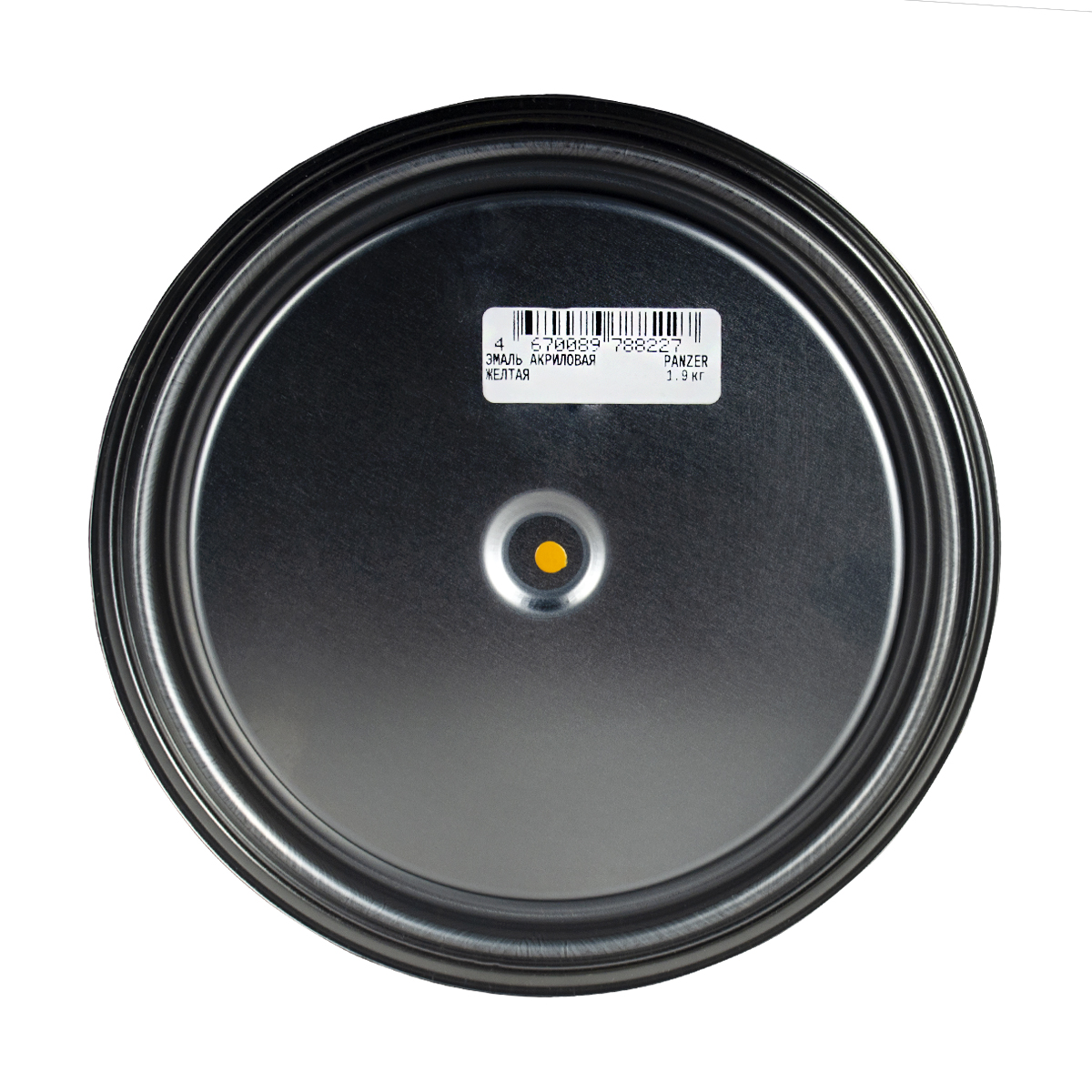 Эмаль акриловая полуглянцевая желтая 1,9 кг (1/6) "panzer"