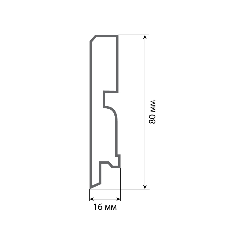 Finitura dekor F3 80х16х2400/ белый ASW