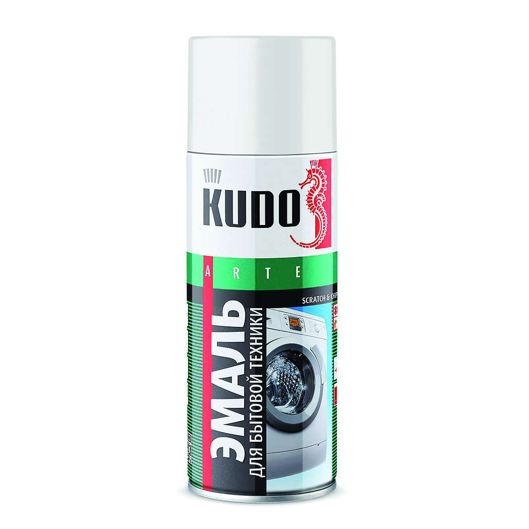 Эмаль для бытовой техники белая 520 мл (аэрозоль) (6) "kudo" ku-1311