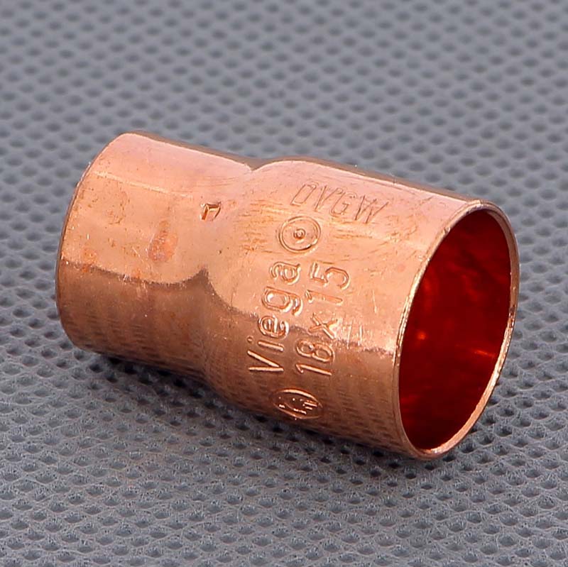 Муфта переходная двухраструбная 18 х 15 мм VIEGA пайка медная