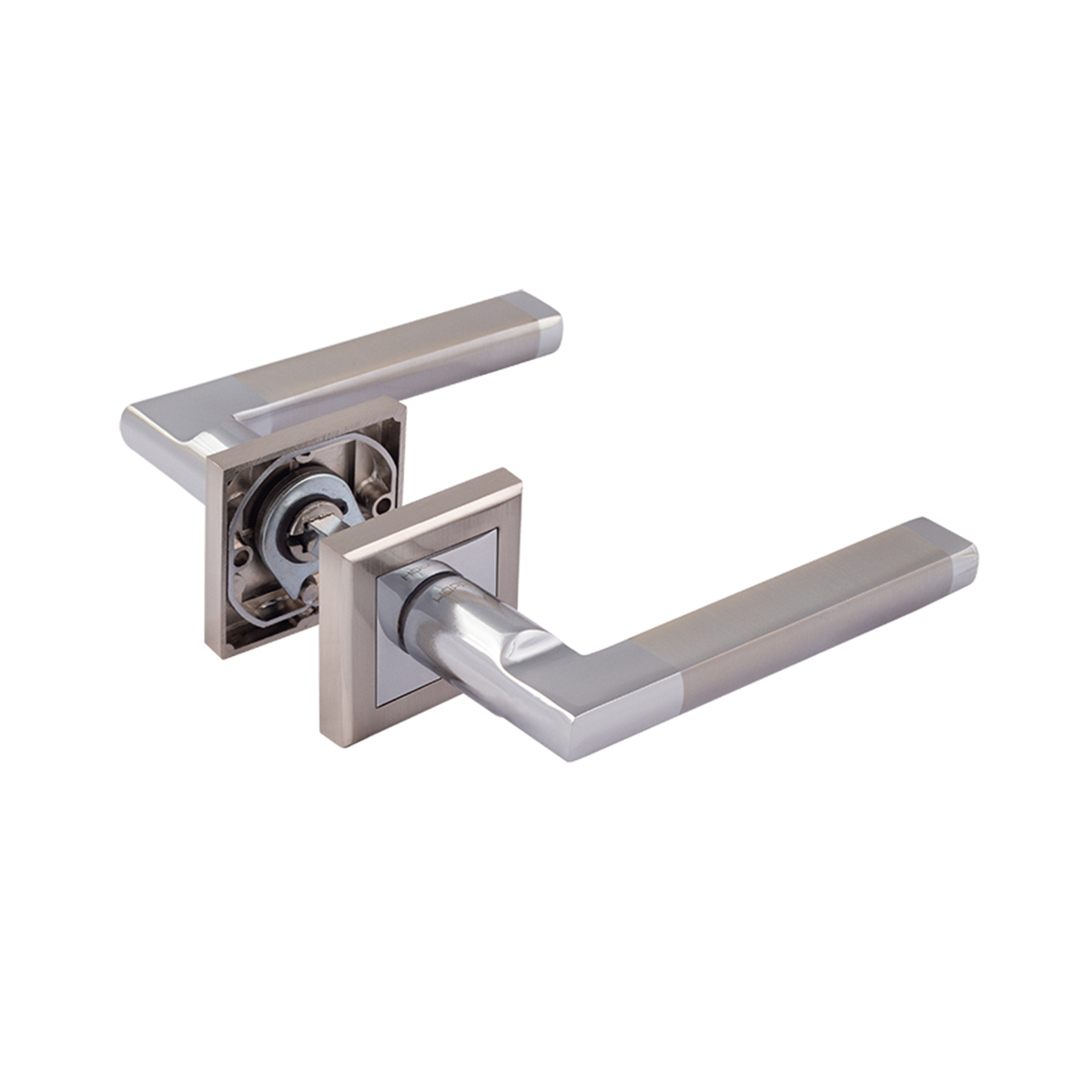 Ручка дверная 108к al матов. никель (1/20) "нора-м"