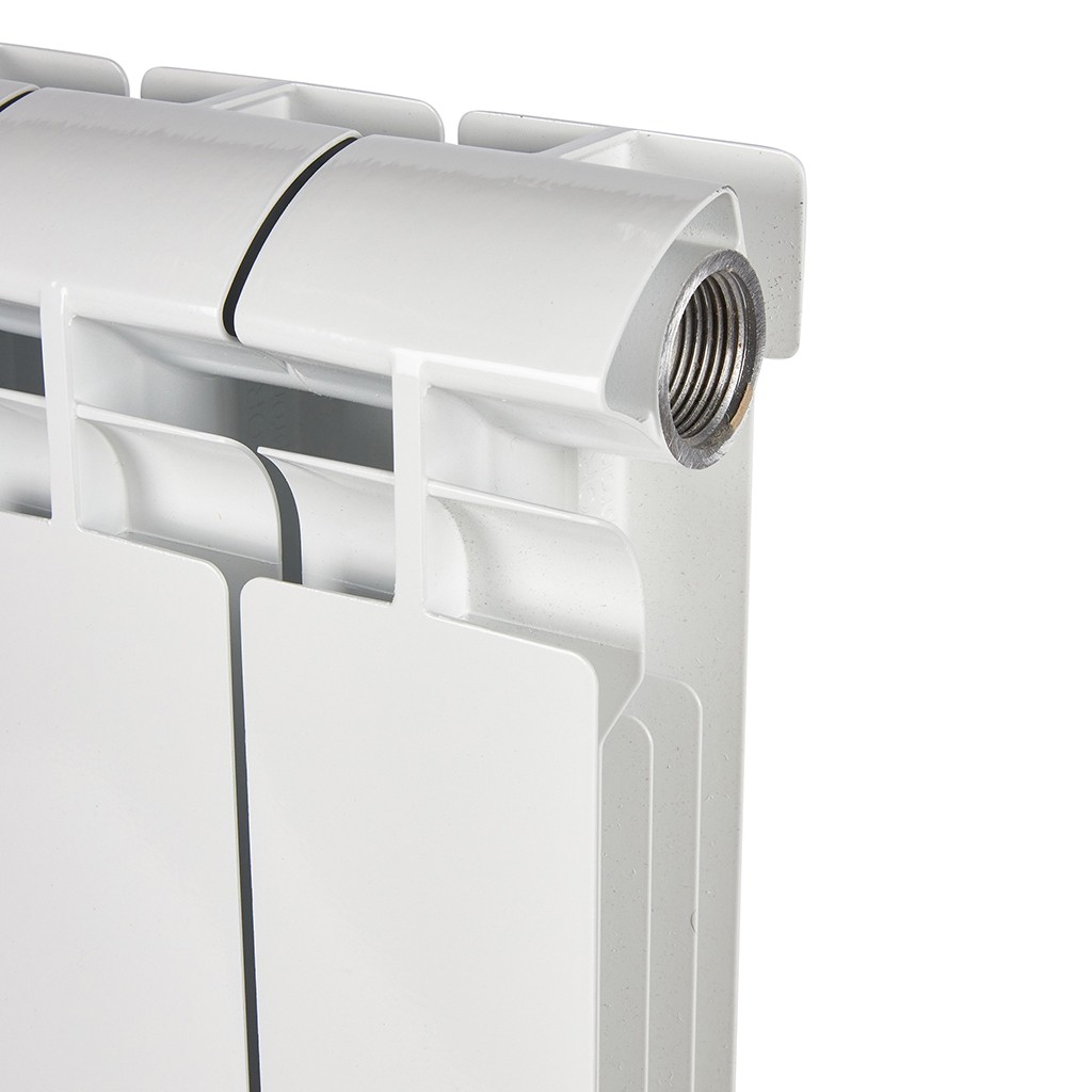 Радиатор STOUT ALPHA 500 мм 6 секций, алюминий (боковое подключение) на 10 кв.м.