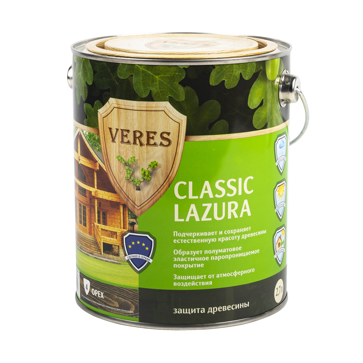 Верес классик лазура № 4 орех  2,7 л (1/4) "veres"