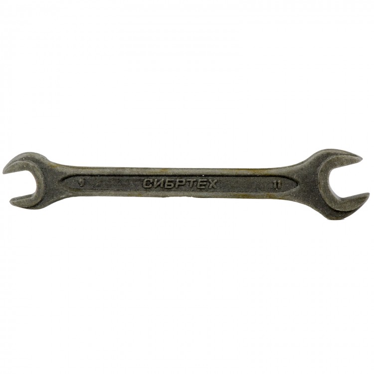 Ключ рожковый, 9 х 11 мм, CrV, фосфатированный, ГОСТ 2839 Сибртех (14322)