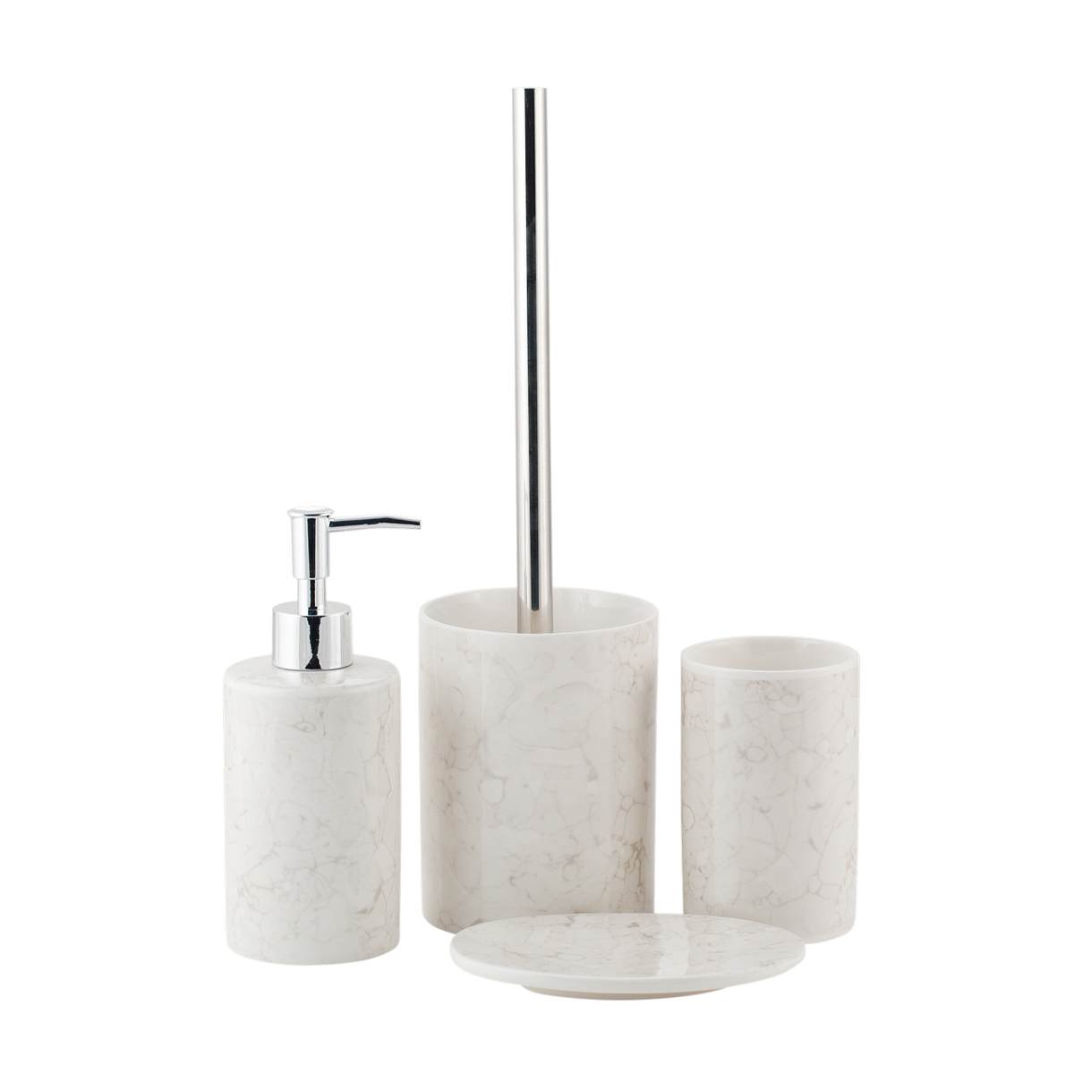 Дозатор для жидкого мыла "marmo" керамика (белый) (1/12) "swensa" swtk-2900a