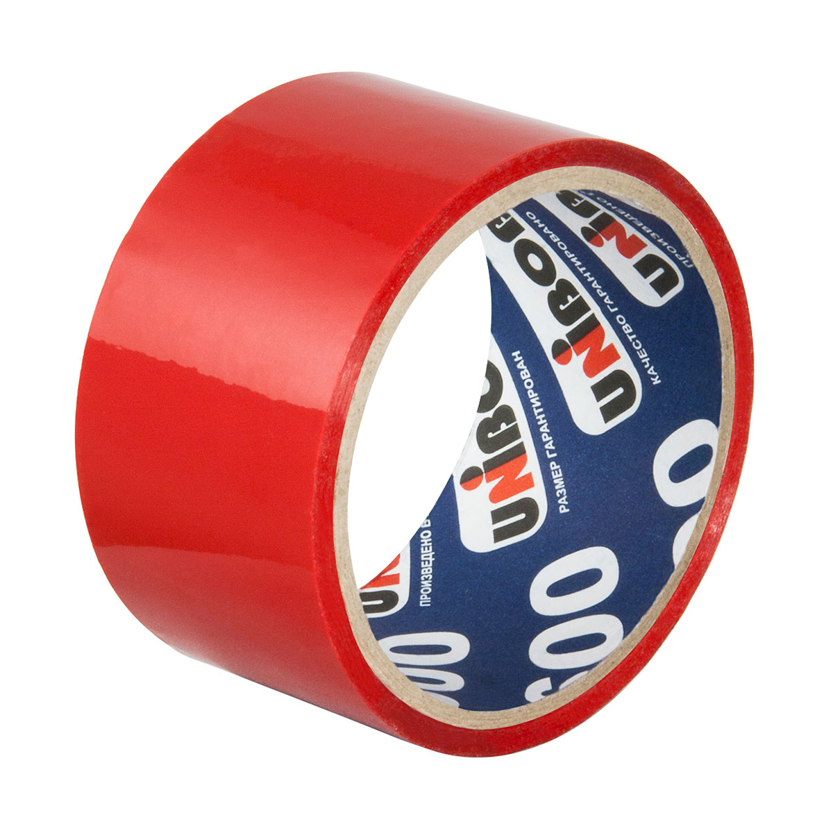 Скотч упаковочный красный 48 мм х 24 м, 45 мкм (72) "unibob"