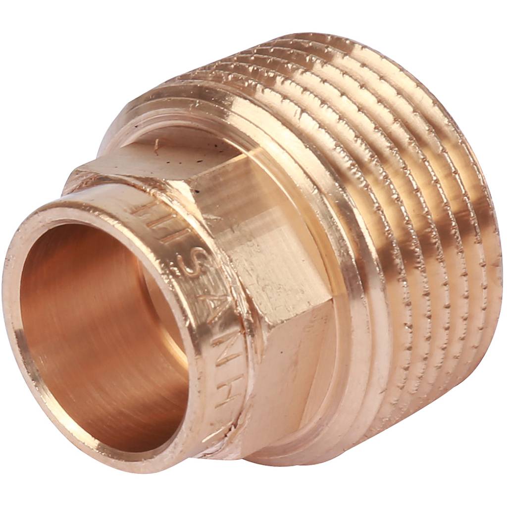 Муфта 15х3/4" переходная (НР) под пайку с наружной резьбой SANHA бронзовая 142431534