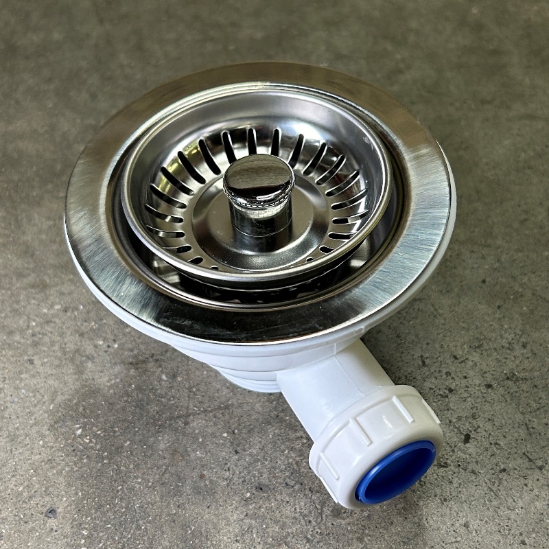 Слив-перелив McALPINE для раковины L=235 х 25 мм, круглое отв., 113 мм реш., выход 1 1/2", хром