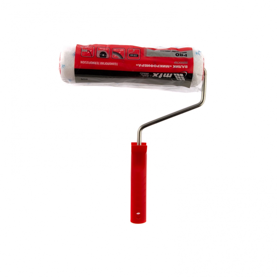 Валик "Микрофибра" Pro, 250 мм, ворс 12 мм, D 48 мм, D ручки 8 мм, полиэстер MTX (81375)