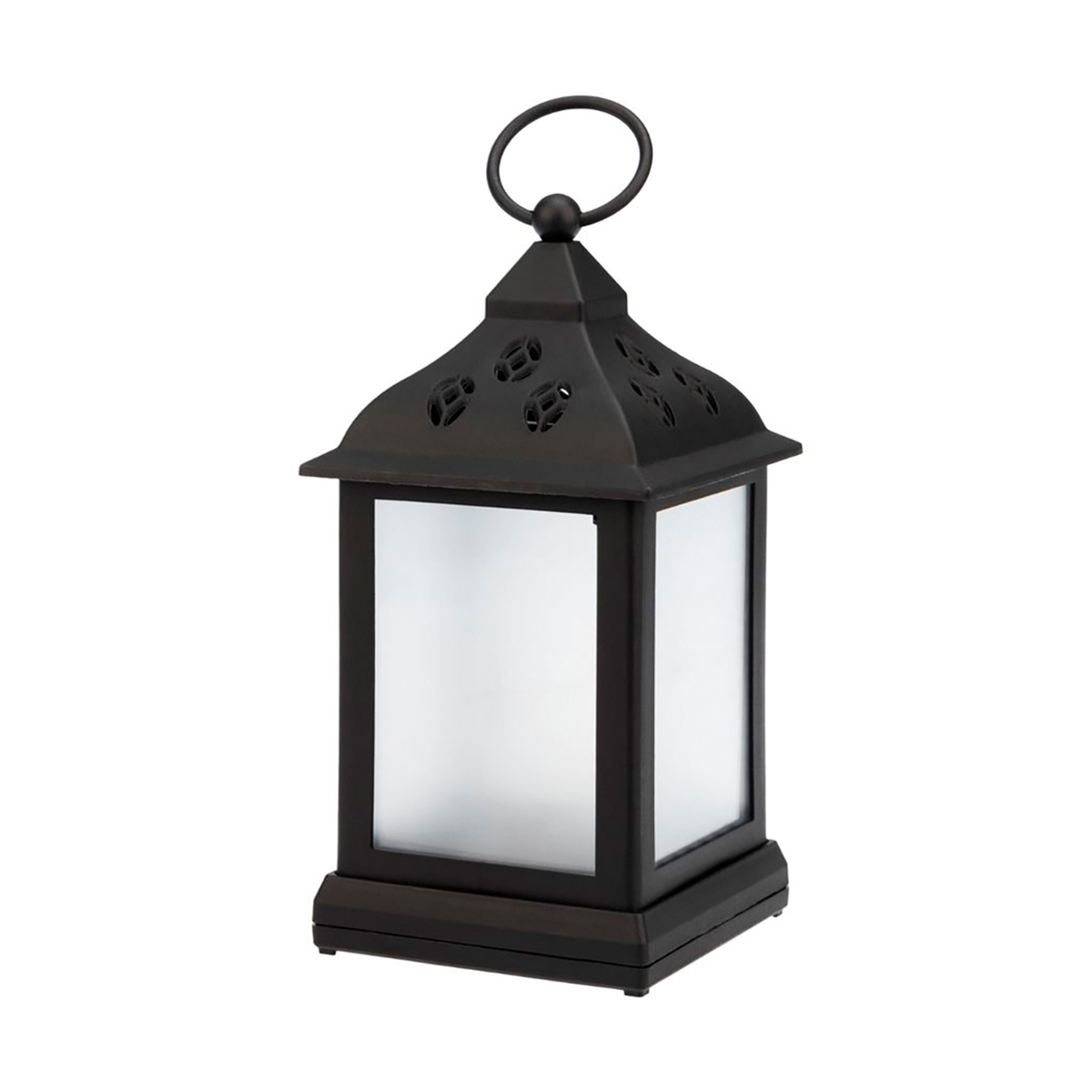 Фонарь декор. 11*11*22,5 см, черный, разноцв. мерцающий свет (1/12) "neon-night" 513-064